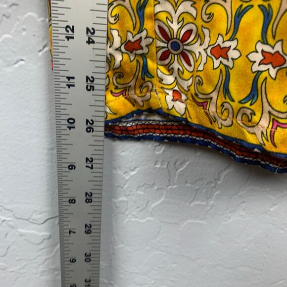 Haute Hippie Wide Leg Pants Womens Small Beige Blue Red Boho Print Pull On - Picture 5 of 8